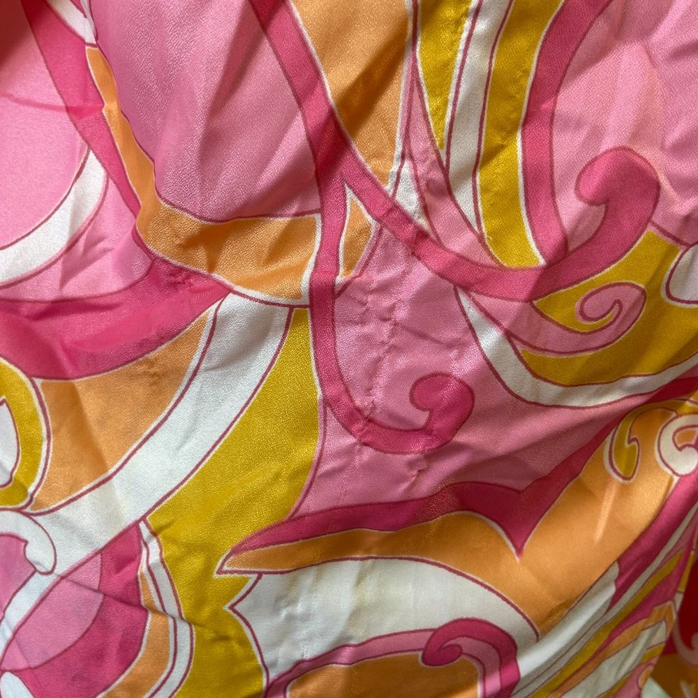 Vintage 60's Mod Blouse Psychedelic paisley print Fun Funky Trippy - Picture 5 of 6